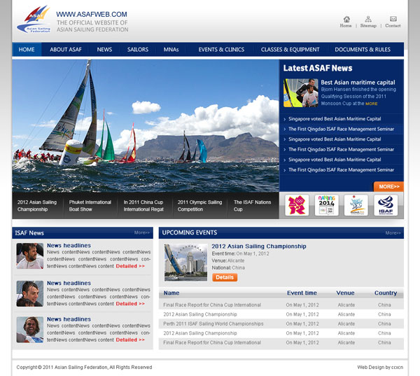 選擇一個合適的網(wǎng)站建設(shè)公司。 亞洲帆船聯(lián)合會 網(wǎng)站開發(fā) 網(wǎng)站建設(shè)