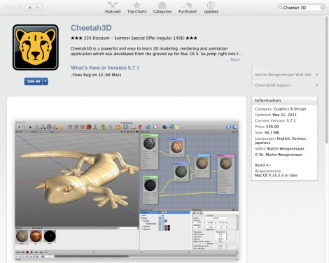 05_app_cheetah_3d 排名前20位的Mac App Store應用程序平面設計師。